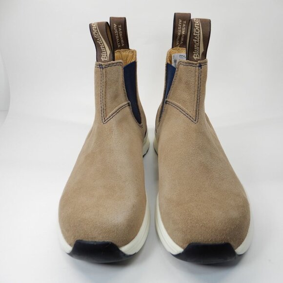 Blundstone 2146 Sneaker Chelsea Ankle Boots US 8 Suede Sand Beige Navy Comfy NEW - Picture 3 of 13